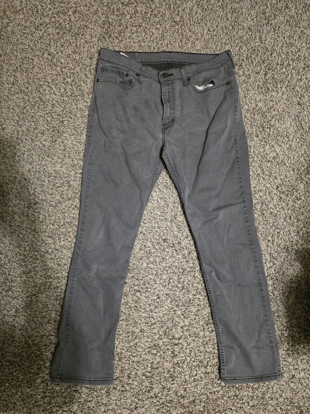 Levi's Slim Straight Jeans in Charcoal Gray